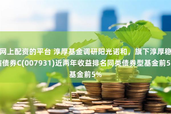 网上配资的平台 淳厚基金调研阳光诺和，旗下淳厚稳鑫债券C(007931)近两年收益排名同类债券型基金前5%