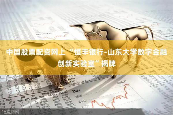 中国股票配资网上 “恒丰银行-山东大学数字金融创新实验室”揭牌